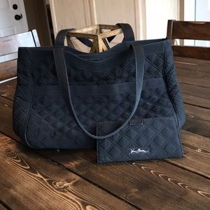 Black Vera Bradley Purse with matching wallet